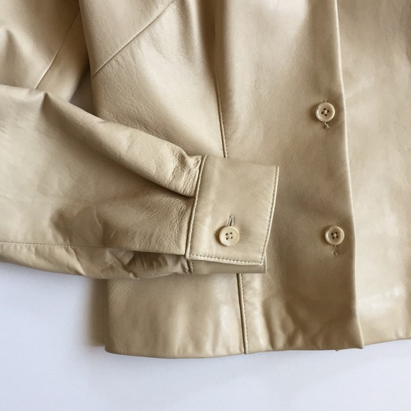 ANN TAYLOR Leather Shirt Jacket - Picture 4 of 8